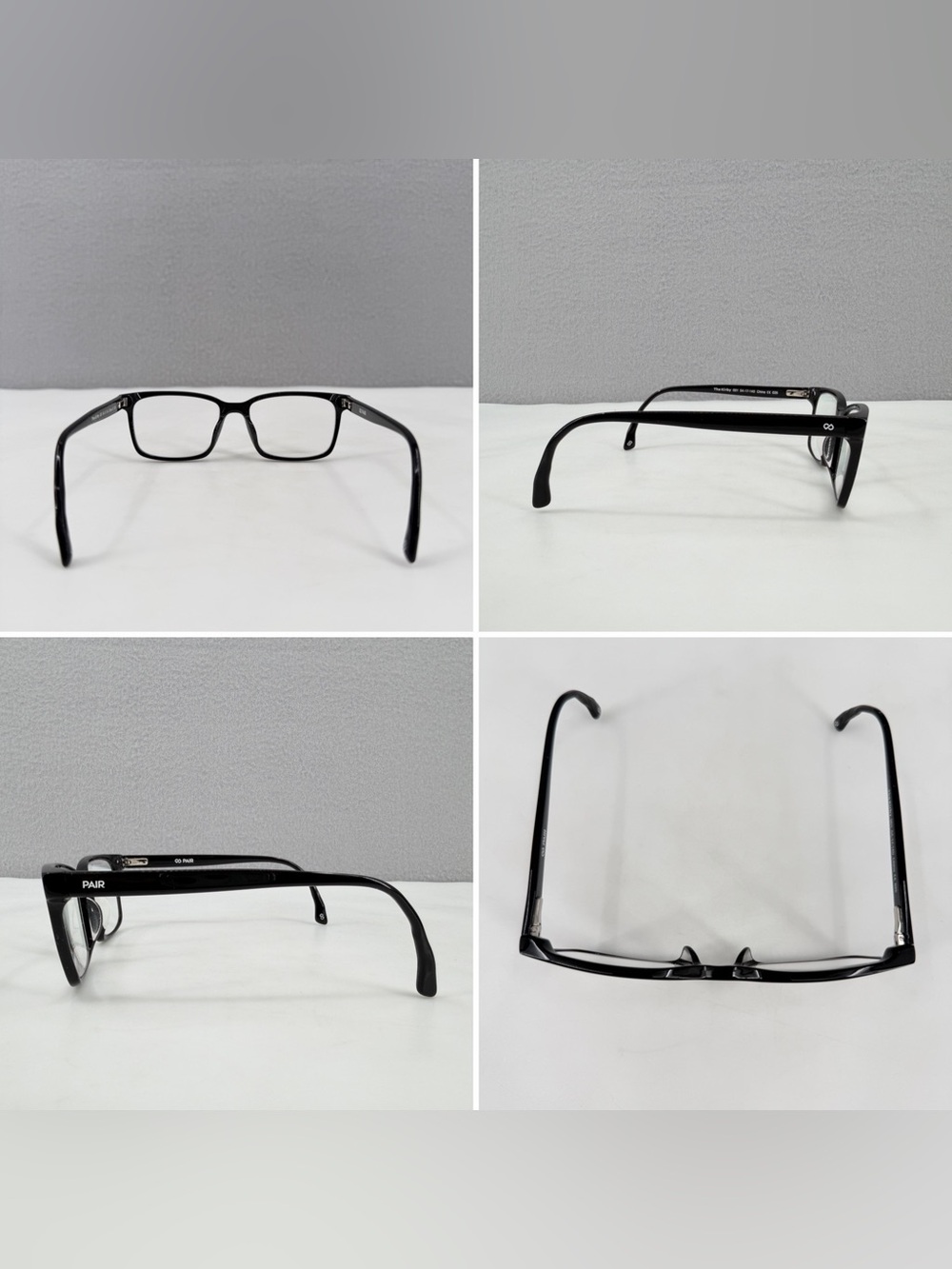 Pair Eyewear Glasses Kirby Black Frames 54-17-140 Pocket Case 2 Magnetic Toppers - Picture 3 of 16